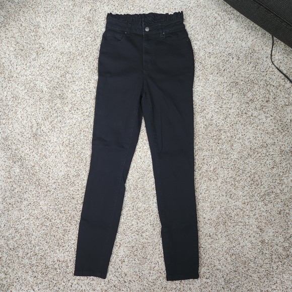 Justfab High Rise Paperbag Waist Jeans Size 27 - Picture 1 of 5